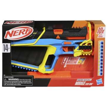 Nerf Rival Mirage XXIV-800 Blaster - 10 Accu-Rounds, Dual Load, Perfect for Teens