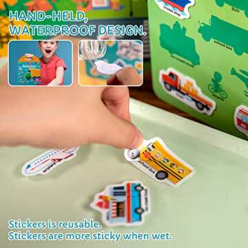 Sank Portable Jelly Quiet Book, Toddler Busy Book, 6 Themes Activities Preschool Activity Learning Books for Babies Ages 3-6 (Vehicles)