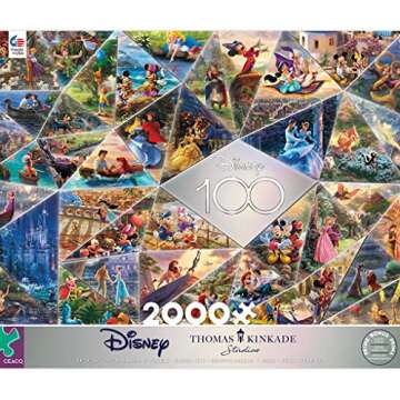 Ceaco - Disney's 100th Anniversary - Thomas Kinkade - 100th Anniversary Collage - 2000 Piece Jigsaw ...