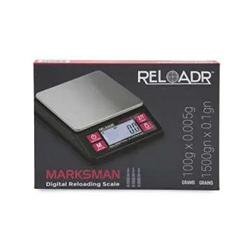 Truweigh Marksman Digital Reloading Scale - (100g x 0.005g - Black) - Digital Milligram Scale - Powder Scale for Reloading - Ammo Scale - Reloading Equipment Scale - Grain Scale - Precision Scale