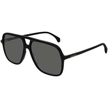 Gucci GG0545S Black Pilot Sunglasses for Men