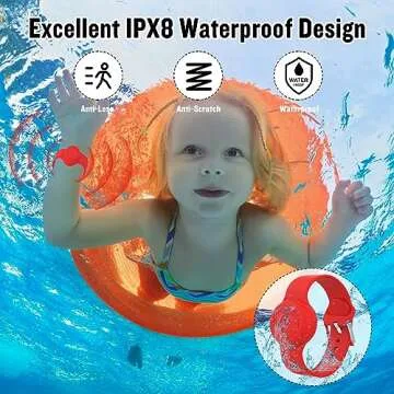 Kids Waterproof AirTag Bracelet, Silicone Case Compatible with Apple AirTag Holder, Hidden Wristband Case for Air Tag GPS Tracker Band for Child Toddler, Anti-Lost Adjustable(Red)