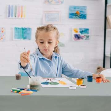 Splat Mat for Under High Chair/Arts/Crafts by CLCROBD, 51" Baby Anti-Slip Food Splash and Spill Mat for Eating Mess, Waterproof Floor Protector and Table Cloth (Gray)