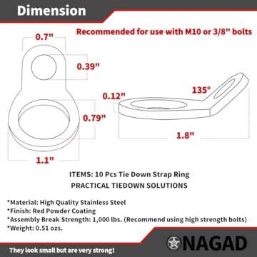 Durable Tie Down Strap Rings - Secure Your Gear Efficiently