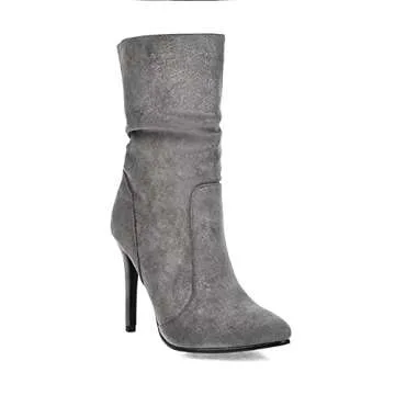 Stylish CYBLING Pointed-Toe Slouchy Ankle Boots