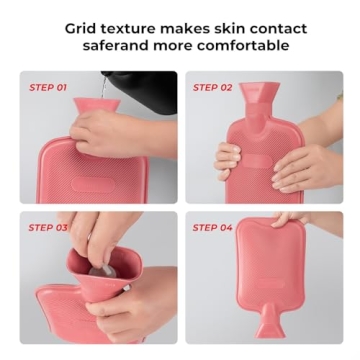 HomeTop Classic Rubber Hot Water Bottle - Warm Comfort