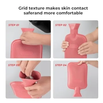 HomeTop Classic Rubber Hot Water Bottle - Warm Comfort