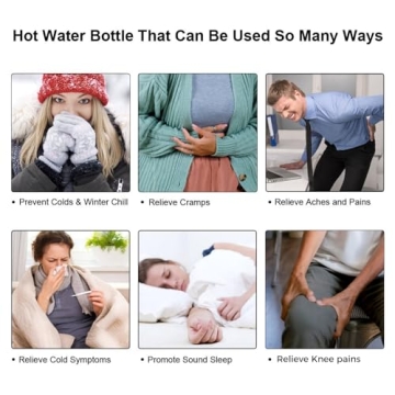 HomeTop Classic Rubber Hot Water Bottle - Warm Comfort