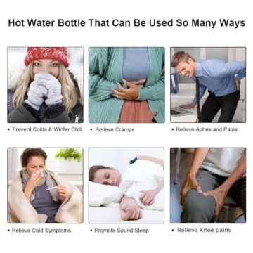 HomeTop Classic Rubber Hot Water Bottle - Warm Comfort