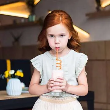 Crazy Loop Straws Plus Decorative Cards, (Pack of 36) WFEXD Crazy Silly Colorful Reusable Drinking Straws Mega Pack BPA and PFOA Free