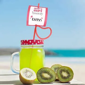 Crazy Loop Straws Plus Decorative Cards, (Pack of 36) WFEXD Crazy Silly Colorful Reusable Drinking Straws Mega Pack BPA and PFOA Free