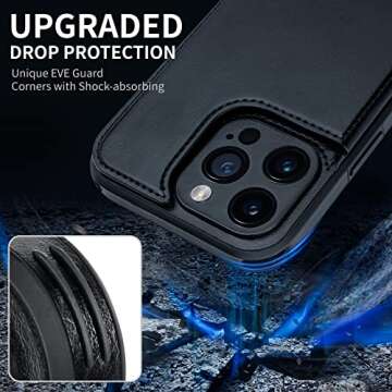 Phone Case Wallet for iPhone 14 Pro Max/ Cardpakee Phone Case with Card Holder for iPhone 14 Pro Max for Men/Women, 6.7 Inch