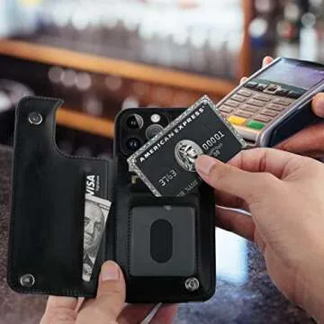 Phone Case Wallet for iPhone 14 Pro Max/ Cardpakee Phone Case with Card Holder for iPhone 14 Pro Max for Men/Women, 6.7 Inch