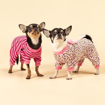 Fitwarm Leopard Dog Pajamas for Cozy Pet Comfort
