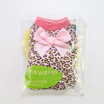 Fitwarm Leopard Dog Pajamas for Cozy Pet Comfort