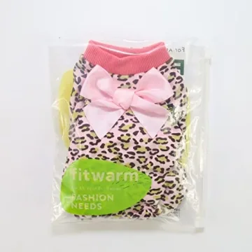 Fitwarm Leopard Dog Pajamas for Cozy Pet Comfort