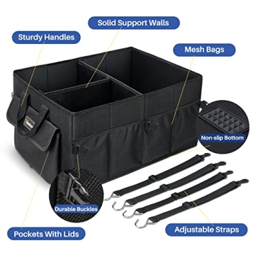 AstroAI Durable Collapsible Car Trunk Organizer for Vehicles