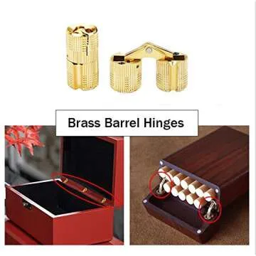 MIAO JIN Brass Barrel Hinges - Durable 180 Degree Opening