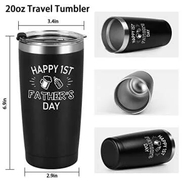 Happy 1st Father's Day Tumbler for New Dads Gift