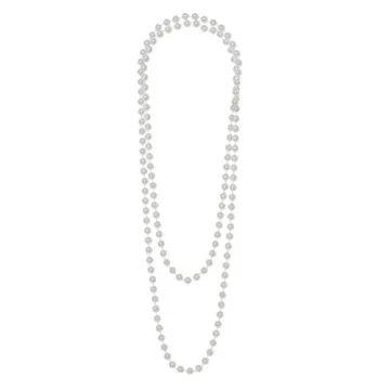 Elegant 62" Faux Pearl Necklace for Fashion-Forward Women