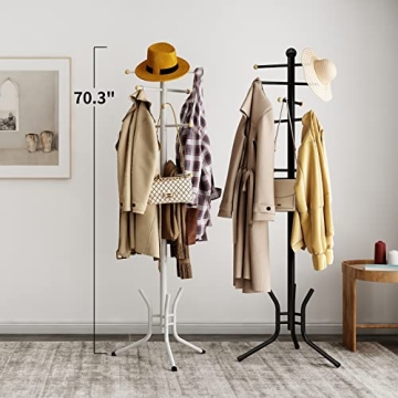 Wisdom Star Freestanding Coat Rack with 12 Hooks