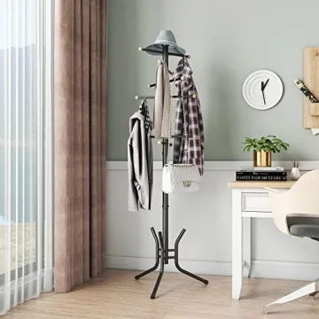 Wisdom Star Freestanding Coat Rack with 12 Hooks