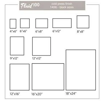 Speedball Art Products, 811208, Fluid 100 100% Cotton Artist Watercolor Paper, 6 x 8 inch Block, 140 lb Cold Press