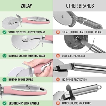 Zulay Kitchen Premium Pizza Cutter - Effortless Slicing