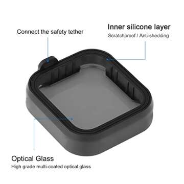 SOONSUN 4-Pack Lens Filter CPL ND8 ND16 ND32 Filter for GoPro Hero 5 6 7 Black, Neutral Density and Circular Polarizing Lens Filter Kit Lens Protector for GoPro Hero 5 6 7 Black Camera