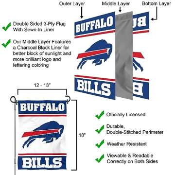 Buffalo Bills Double Sided Garden Flag - WinCraft