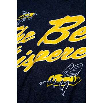 The Bee Whisperer | Beekeeper Beekeeping Keeper Keeping V-Neck T-Shirt for Women-(Vneck,L) Black