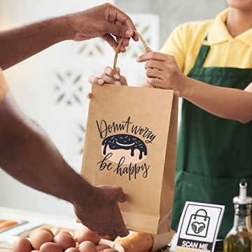 TOMNK 120pcs Kraft Paper Gift Bags with Handles  Assorted Sizes