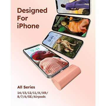 VEGER Mini Portable Charger for iPhone, 5000mAh 20W PD Fast Charging Battery Pack, Cordless Portable...