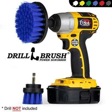 Drill Brush - Scrub Brush - Drill Brush Attachment - Cleaning Brush for Drill - Drill Brush Power Scrubber - Drill Brush Set - Boat Accessories - Hull Cleaner - Boat - Kayak - Canoe - Carpet Cleaner