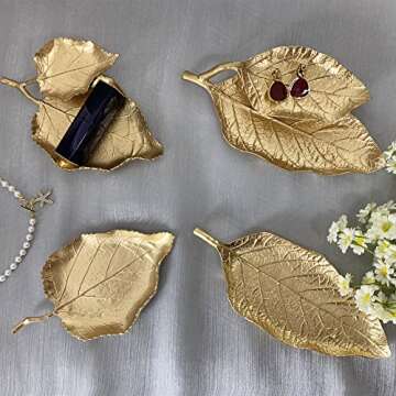 Elegant Jewelry Dish - Leaf Shaped Organizer for All Gifts