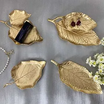 Elegant Jewelry Dish - Leaf Shaped Organizer for All Gifts