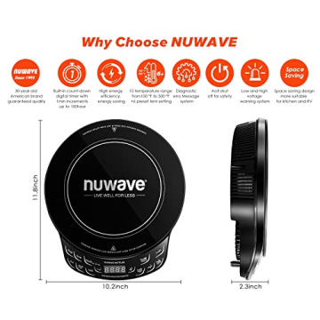 NuWave Flex Induction Cooktop with Precision Temperature Control