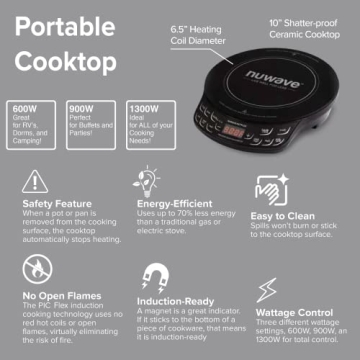 NuWave Flex Induction Cooktop with Precision Temperature Control