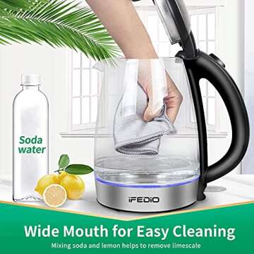Stylish iFedio Electric Kettle 1.7L for Home Brewing