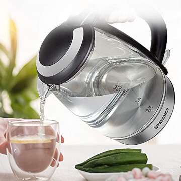 Stylish iFedio Electric Kettle 1.7L for Home Brewing