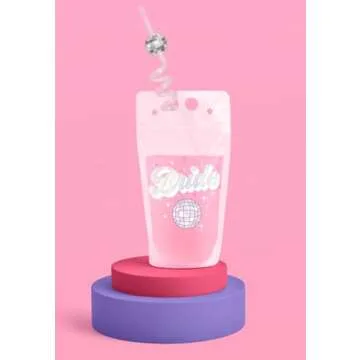 xo, Fetti Bachelorette Party Last Disco Drink Pouches - 15 count | Disco Bach Party Drinkware, Groovy Bridal Shower Party Cups, Bridesmaid Favor, Bride to Be Gift, 70's Dancing Queen Supplies