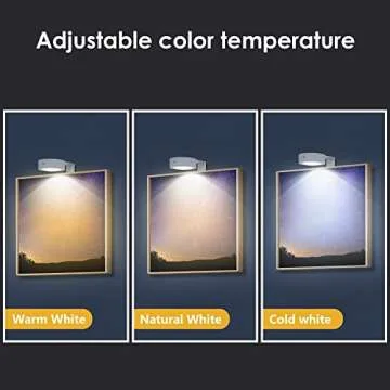 3-Pack Picture Light Battery Operated, 3 Lighting Modes Led Lights with Remote, Dimmable and Timer P...