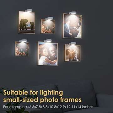 3-Pack Picture Light Battery Operated, 3 Lighting Modes Led Lights with Remote, Dimmable and Timer Painting Light, Art Display Light for Picture Frame Artworking Portrait,Home Wall Decor Puck Lights