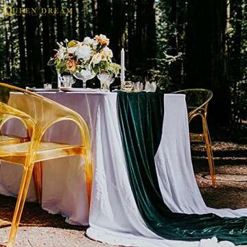 Table Runners Velvet Cotton Table Runner Emerald Velvet Aisle Runner Wedding Table Runner Green Birt...