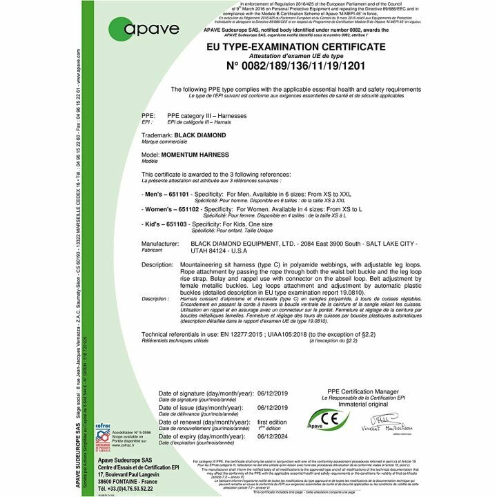 Black Diamond Momentum Climbing Harness for Men