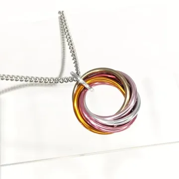 Mobii Pride - Necklaces - Multicolor Pendant Flag Combos, Fidget Infinity Loop Forever Spiral Jewelr...