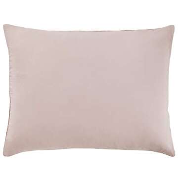 Amazon Brand – Rivet Modern Velvet Duvet Cover and Sham Set - Full or Queen, Blush