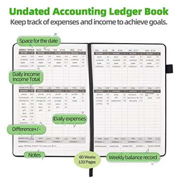 Durable Undated Income & Expense Tracker for Any Budget