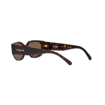 Vogue Eyewear VO5438S Cat Eye Sunglasses, Dark Havana/Dark Brown, 52 mm