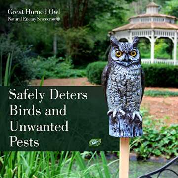 Dalen Fake Owl Decoy - Effective Bird Scarecrow for Gardens